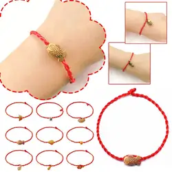 1PC Hot Women Girls Chinese Knot Heart Leaf Rope Chain Lucky Charm decente Red Rope bracciali Animal Pandant Jewelry Gift