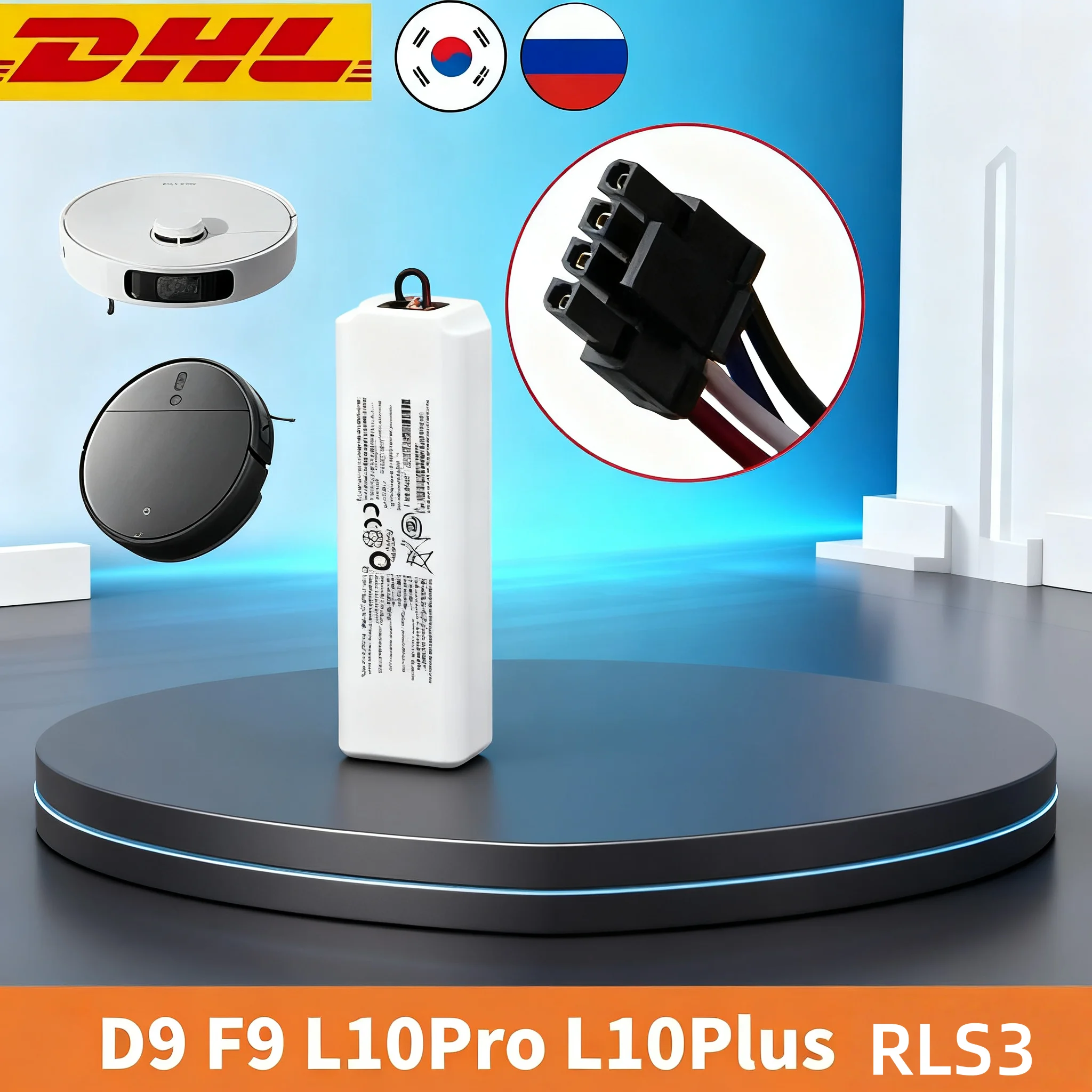 

For Dreame F9 D9 L10 Pro Plus RLS3 RLS5 RLS5L RLS5D Part Genuine 14.4V 12800mAh Robotic Vacuum Cleaner Replacement Battery