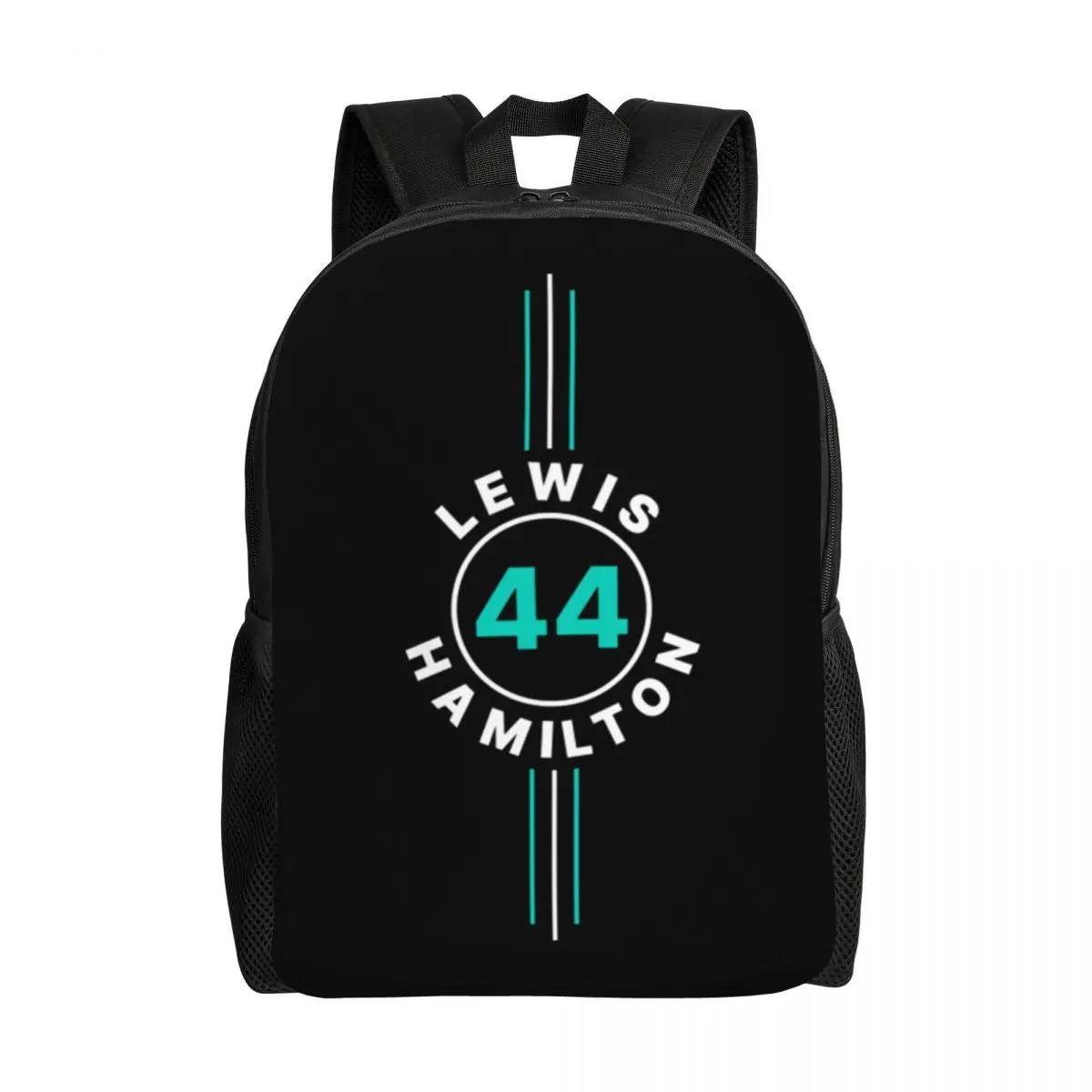 Custom Lewis Motorsport Backpacks for Girls Boys 44 Car Racing College School Travel Bags Women Men Bookbag Fits 15 Inch Laptop