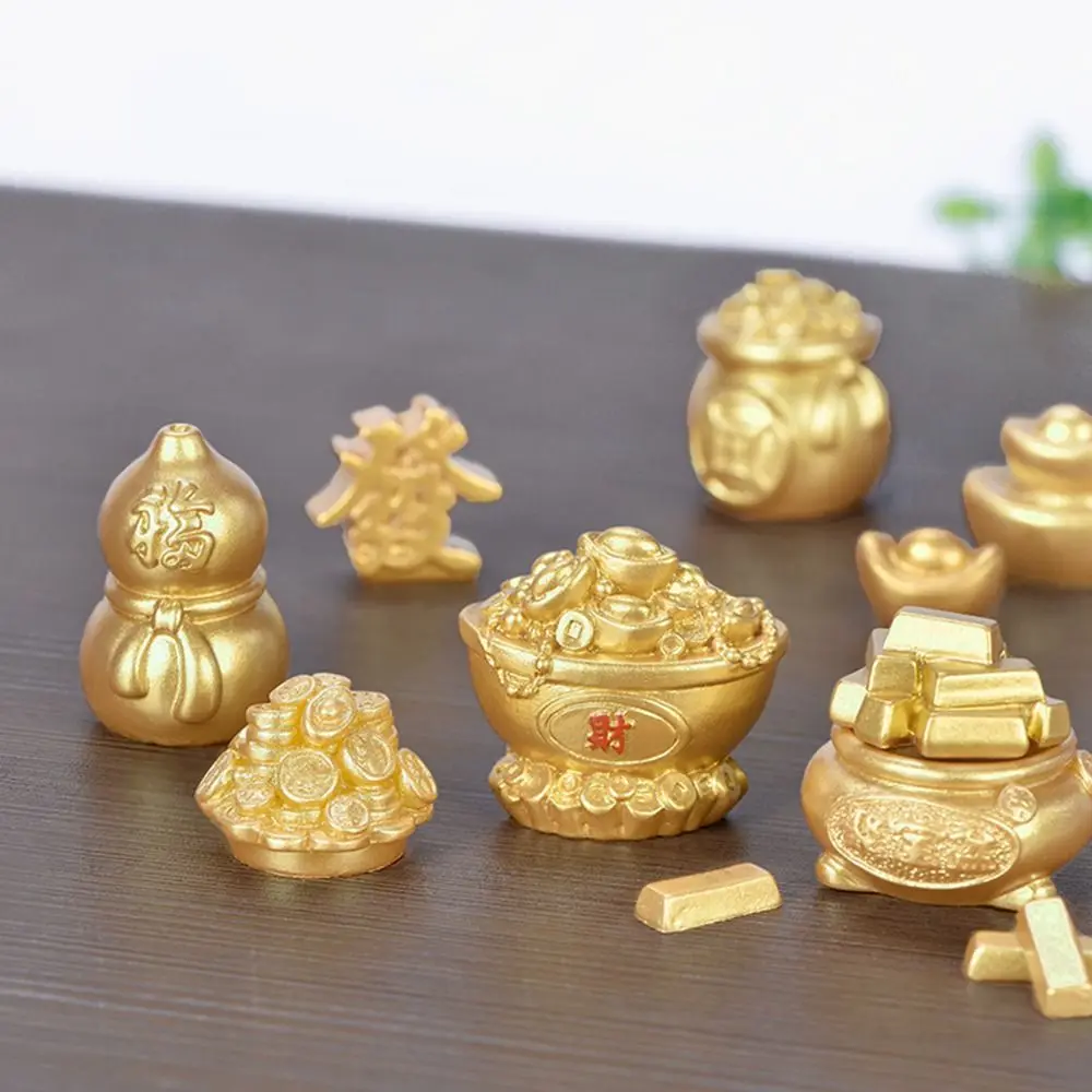 Year Decorations Wealth Rolling Micro Landscape Resin Home Decor Small Ornament Fortune Trinkets Figurine Auspicious Ornaments