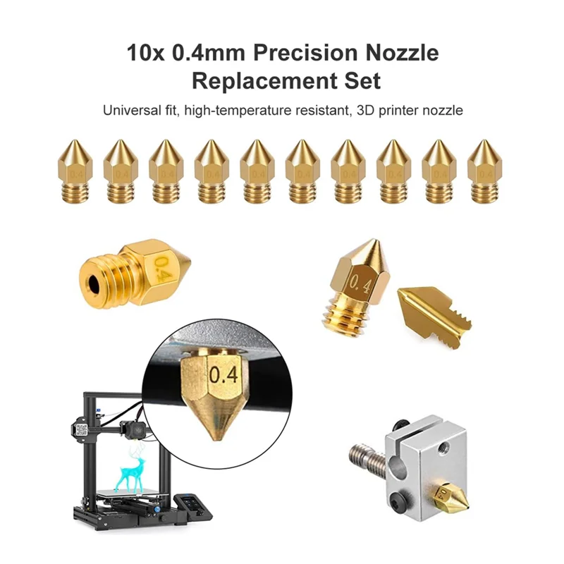 Exquisite-Brass MK8 Nozzles 27 PCS 3D Printer Nozzle Cleaning Kit 5-In-1 Wrench Tweezers Brushes Maintenance Tools For 3D Printi