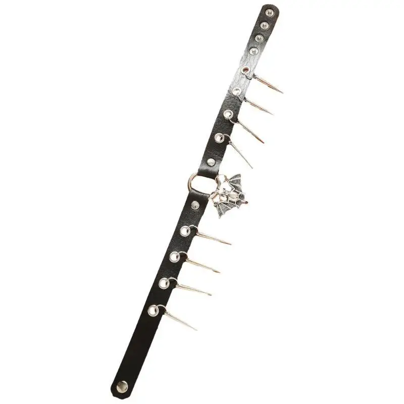 

39BD Sexy Punk Choker Collar Leathers Choker Necklace Goth Jewelry Heart Collar Chain