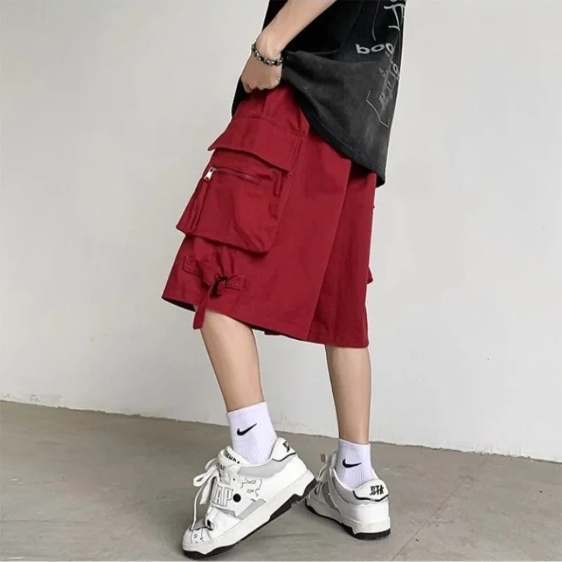 شورت نسائي صيفي طراز سفاري أمريكي ريترو موضة فضفاض ملابس الشارع جيوب جمالية عالية الخصر كاجوال للجنسين Y2k عتيق #2
