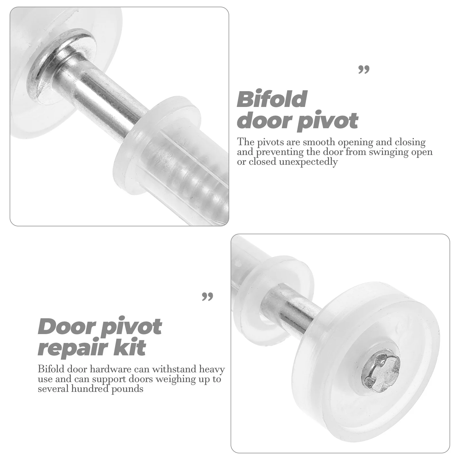 

4Pcs Bifold Door Hardware Stainless Steel Pivot Hinges Heavy Duty Folding Closet Door Repair Kit Accessories Fold Pin