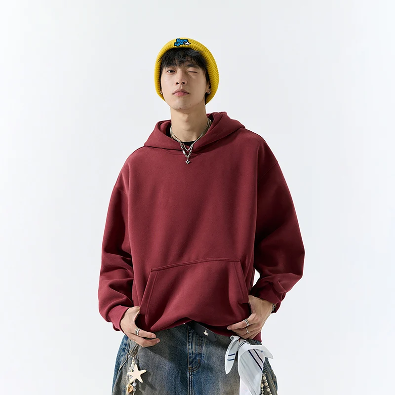 

American Sle Hoodie Men's Spring Autumn Loose Casual Clothes Comfortable Cotton Polyester Blend Hooded Sweatirt