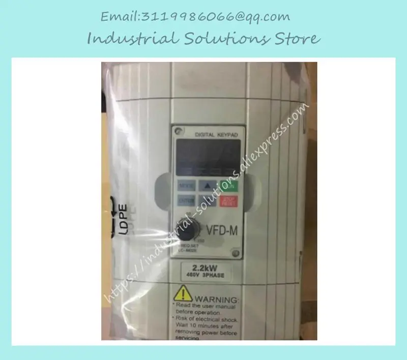 

Input 3PH 380V Output 3PH Inverter Inverter VFD022M43B 0~480V 5A 0.1~400Hz 2.2KW 3HP New