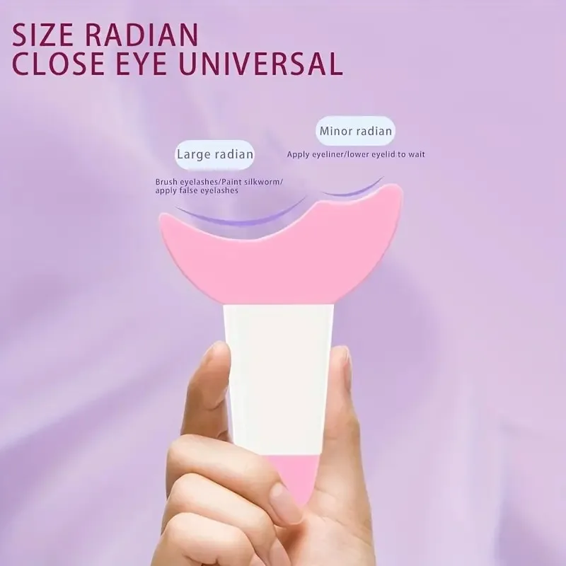 1pc シリコーンアイメイクシールド、再利用可能なマスカラ & アイシャドウガード、アイライナー塗布ツール、多用途まつげ保護パッド、Q