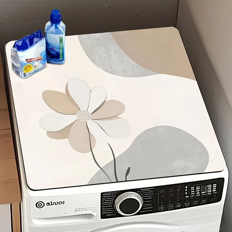 Diatom mud drum washing machine cover pad, water absorption, sun protection and dust cover