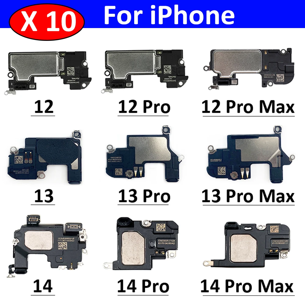 10Pcs/Lot, New Ear Speaker Earpiece Sound Flex Cable For iPhone 11 12 13 14 15 Pro Max Plus Mini Replacement Repair Parts