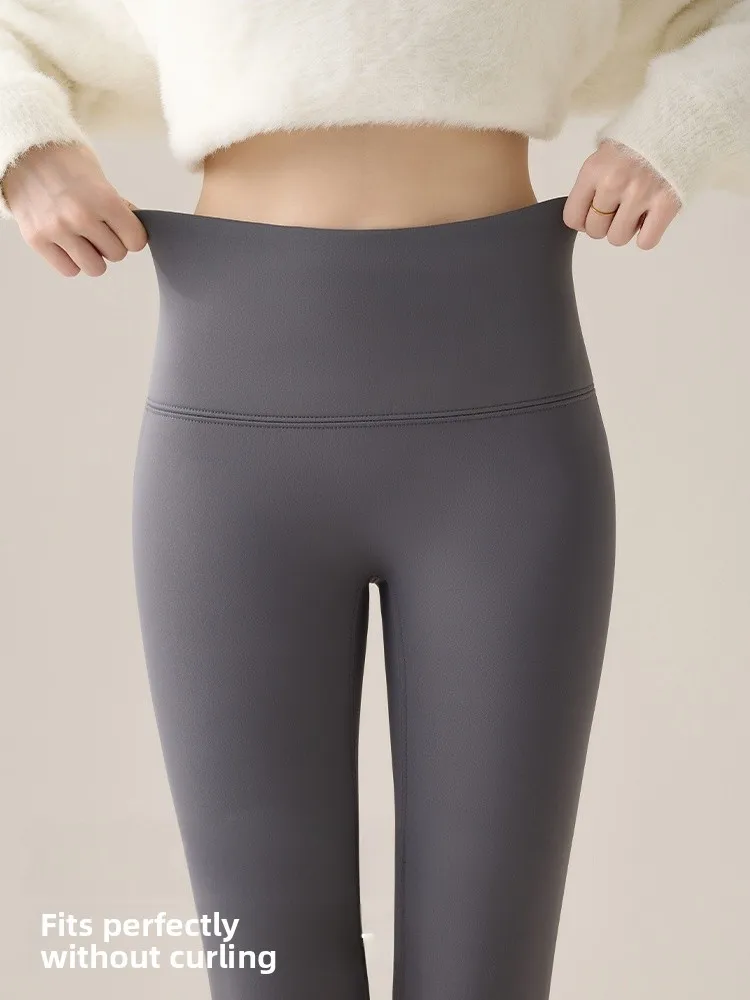 Legginsy damskie z wysokim stanem, ocieplane, modelujące brzuch i podnoszące pośladki, idealne na jesień i zimę.