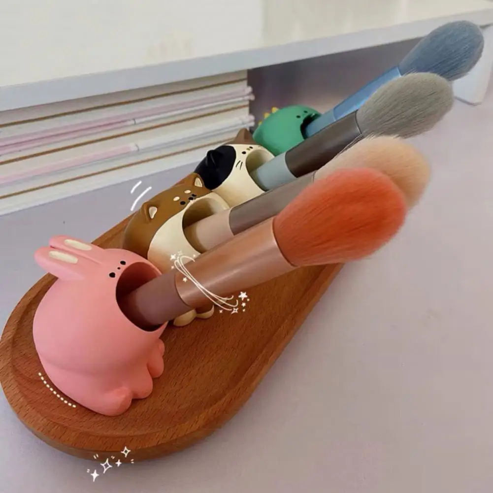 حامل قلم الكرتون القط أرنب ديناصور اليابانية الراتنج مكتب منظم ورقة كليب حالة ماكياج فرشاة منظم القرطاسية لوازم