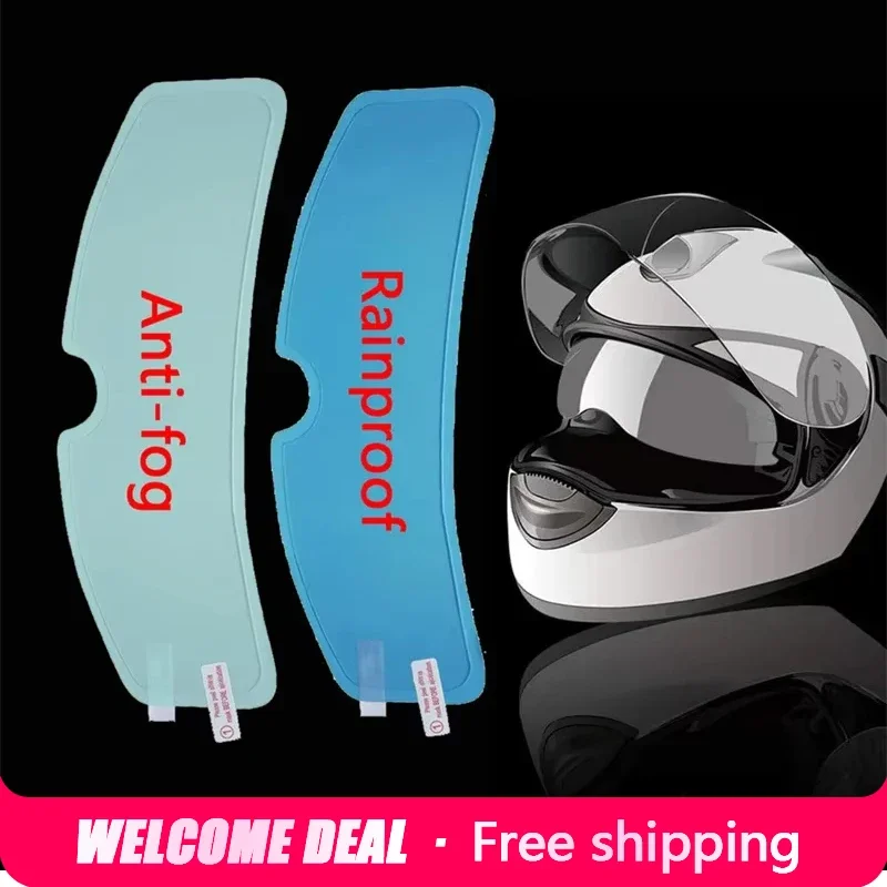 Película antiembaçante universal para capacete de motocicleta, lente à prova de chuva para viseira de motocicleta, resistente à neblina, acessórios de corrida de motor