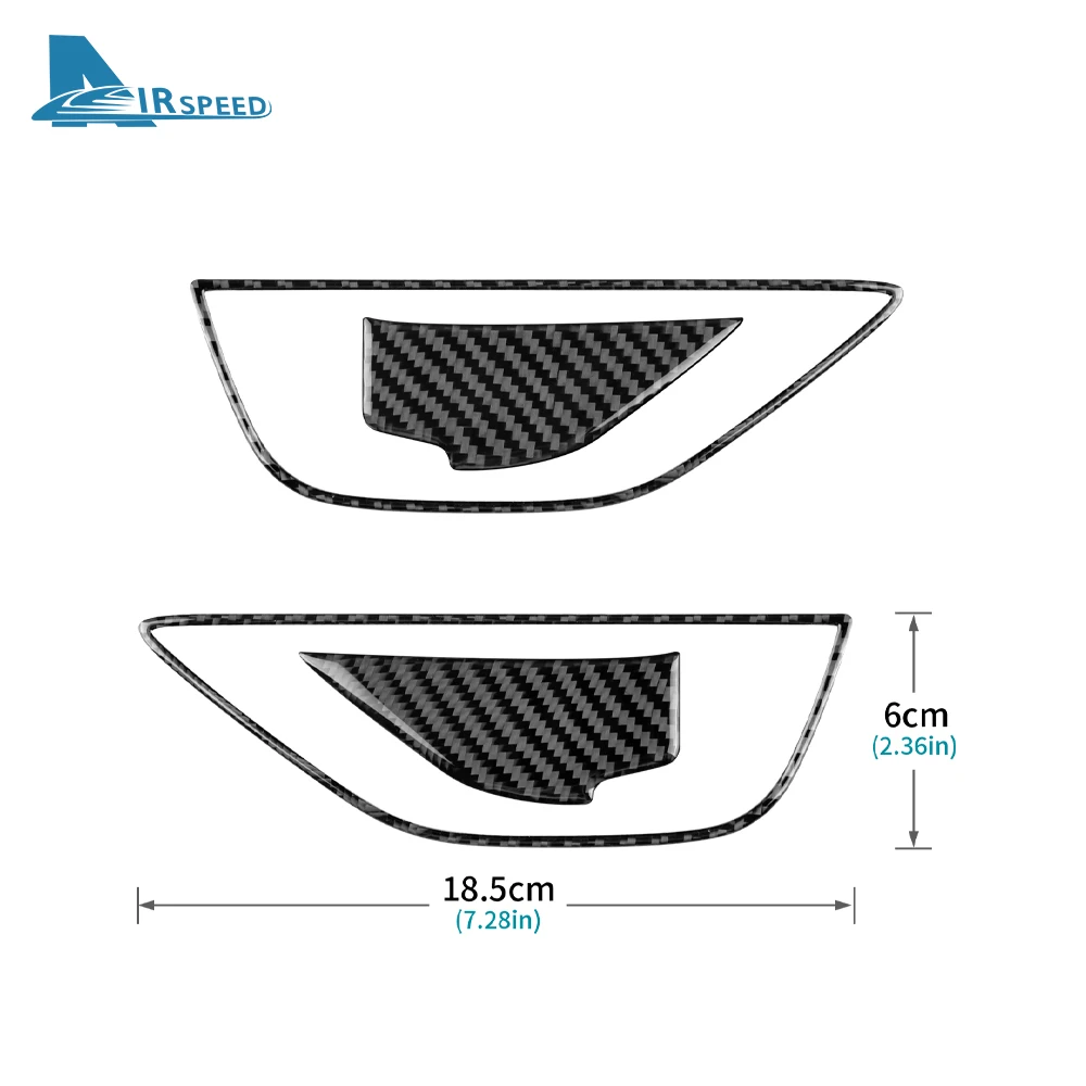 Real Carbon Fiber Sticker For Subaru WRX/WRX STI 2022 2023 Car Door Handle Frame Interior Trim RHD LHD Cover Accessories