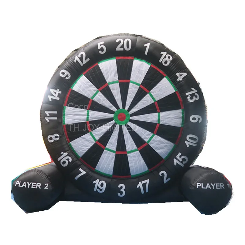 4m/13ft high inflatable dart, big inflatable soccer dart board game, cheap inflatable foot dart game with 5 balls and air blower