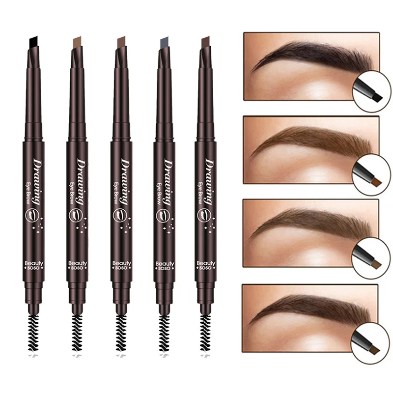 Eyebrow Pencil Makeup Tint Long Lasting Natural Paint Tattoo Eyebrows Waterproof Black Brown Eyebrow Makeup Set Beauty