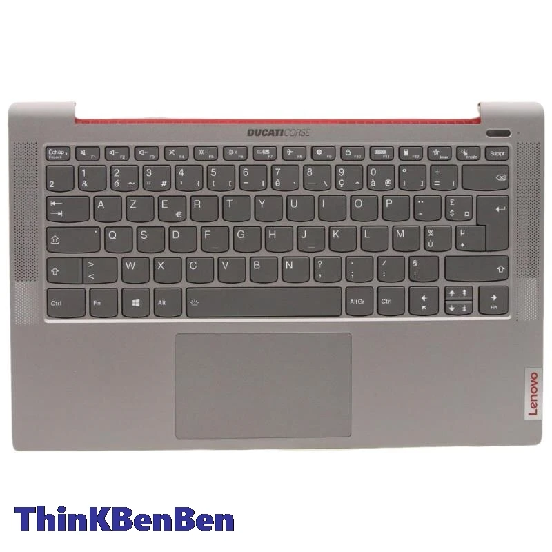 FR French Grey Keyboard Upper Case Palmrest Shell Cover For Lenovo Ducati 5 5CB0Z28352