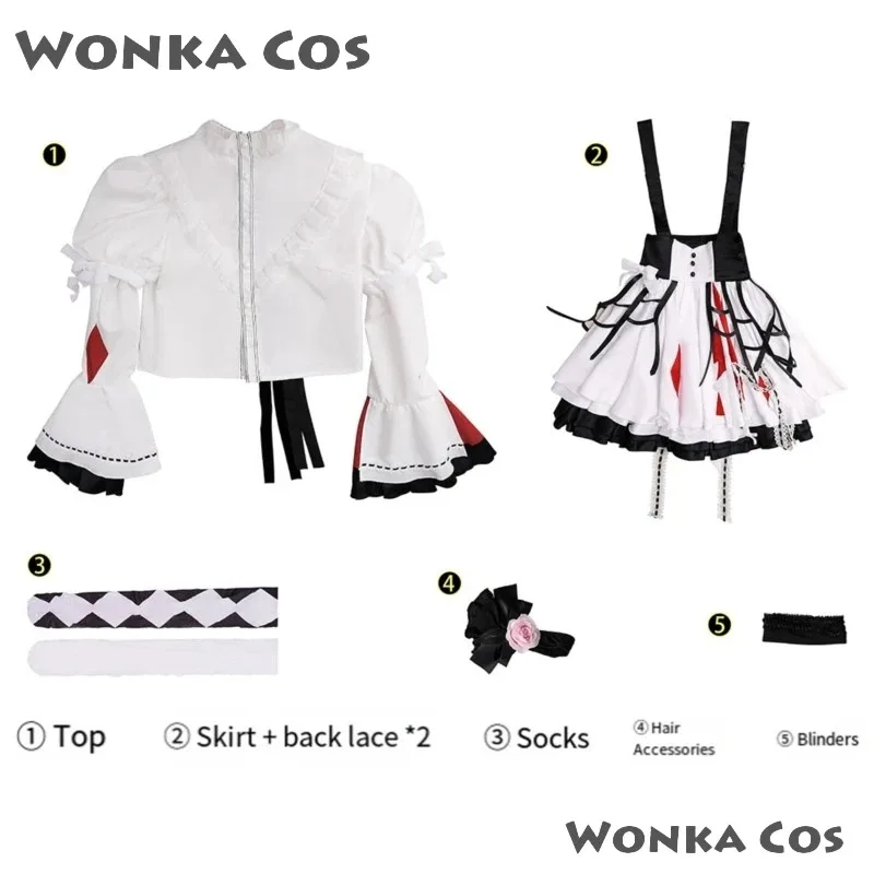 Project Sekai Akiyama Mizuki Косплей Костюм PJSK Прекрасная Лолита Вечеринка Белое Платье Парик Mizu5 Униформа Женский Наряд на Хэллоуин