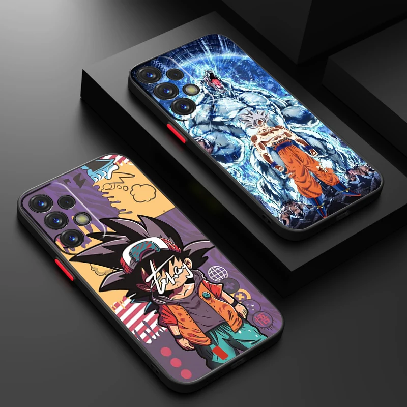 Art D-Dragon Ball Goku Frosted Translucent For Samsung Note 20 A35 A03 A54 A35 A22 A34 A14 A24 A04 A55 5G TPU Phone Case