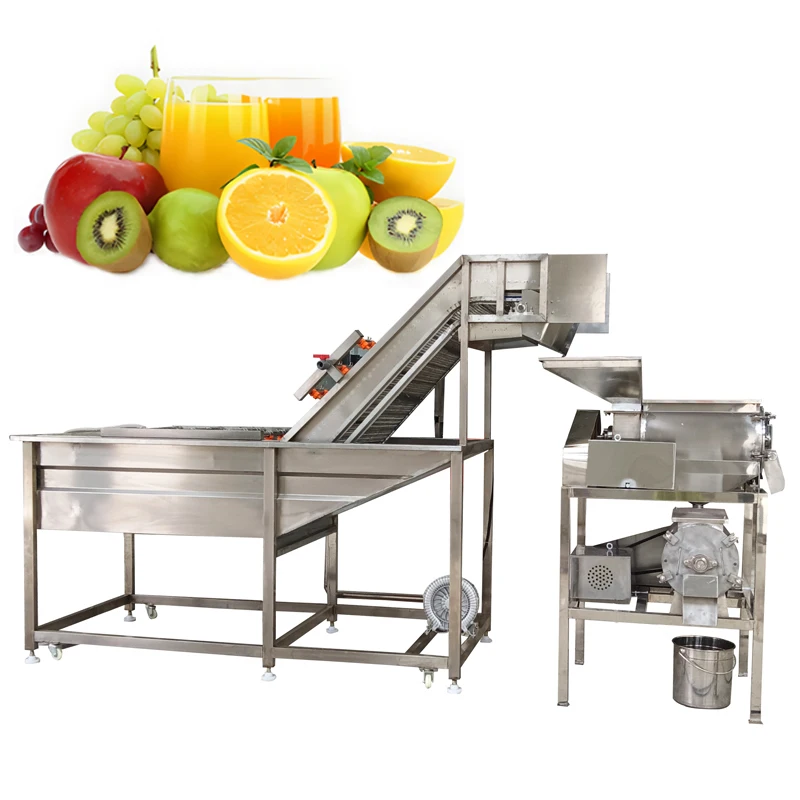 FOODLINE High Yield Continuous Juice Line Real Time Temp Display Uniform Fruit Pomace Separation Processing Gear