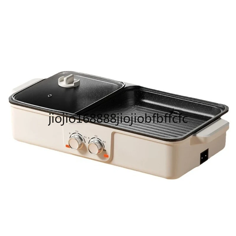 Suitable For Household Grill Hot Pot Machine Parrilla Electrica Cooking Pot Barbecue Machine Griddle