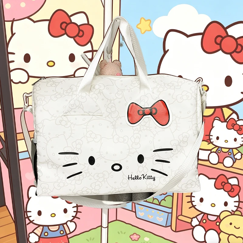 

Hellokittys Cartoon Cute Bag One Shoulder Large Capacity Portable Kawaii Cartoon Anime Figure Fitness Crossbody Travel Bag