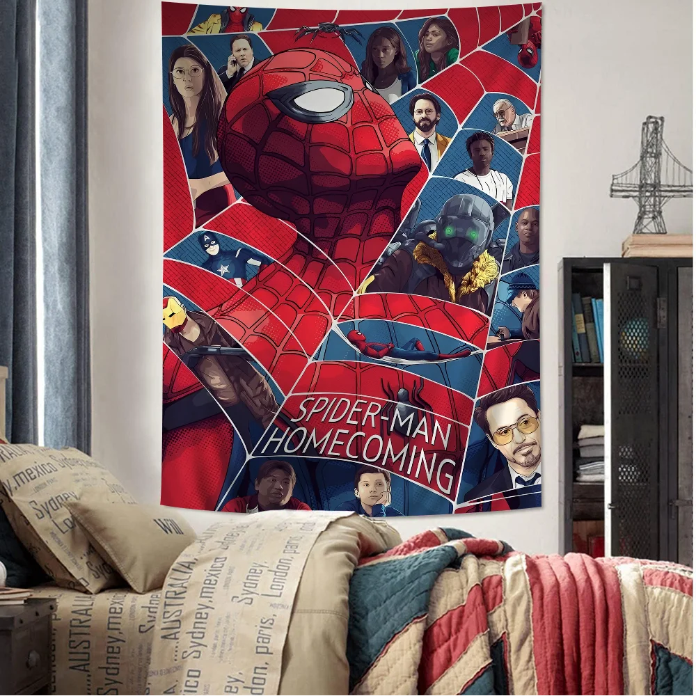 

Avengers S-Spidermans Cartoon Tapestry Home Decoration Hippie Bohemian Decoration Divination Home Decor