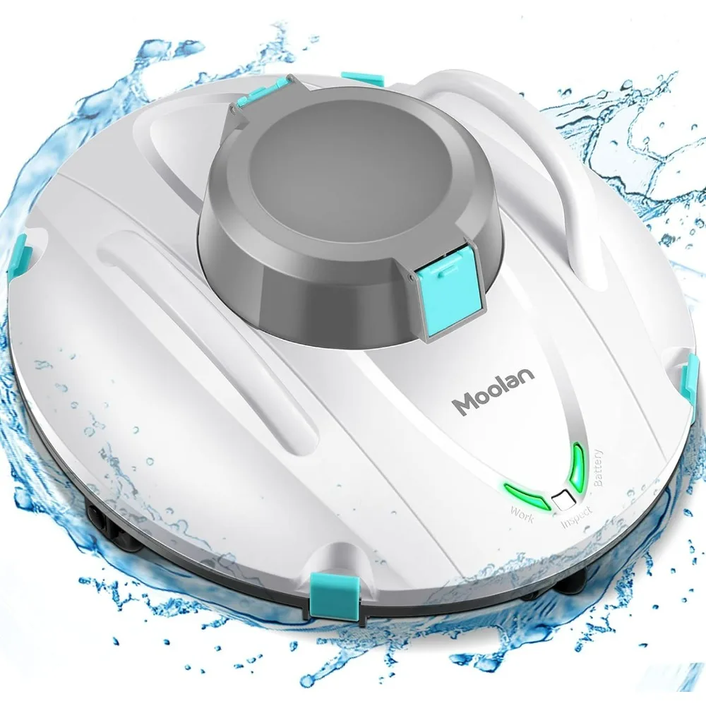 

Cordless Pool Vacuum Cleaner, Robotic Pool Cleaner, Dual-Motor, Self-Parking, with 140 Mins Maximum Runtime, Pool Vacuum