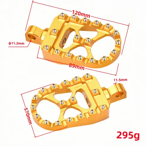 Motorcycle Foot Pegs MX Wide Fat Footrests Pedals W/Shifter Pegs For Harley Sportster XL 883 1200 Dyna Street Bob Bobber Custom - Image 2