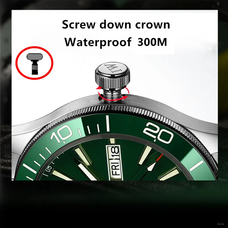Carnival I&W Waterproof 300M Diving Automatic Watch for Men Luxury MIYOTA NH36 Mechanical Reloj Sapphire Water Ghost Bezel 2026