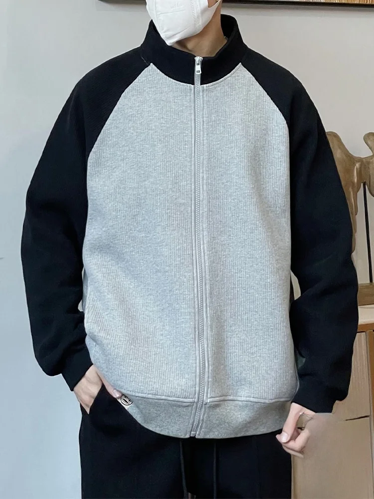 

Мужская толстовка Paul Frank свободного кроя на молнии, повседневная, весна-осень, новинка, с принтом Big Mouth Monkey, в американском стиле Color Block