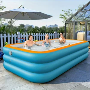 Inflatable pool of easy installation, family fun, durable PVC, perfect for backyard aquatic parties 8 MAIN SALE SALES POOL - №7
