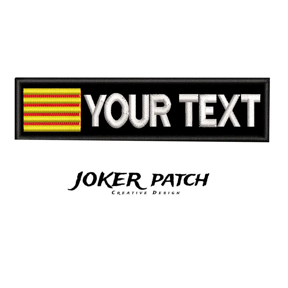 رقعة اسم نص شخصية مطرزة مع دعامة خطاف ، مناسبة للملابس ، قبعة ، حقيبة ظهر ، مخصصة ES