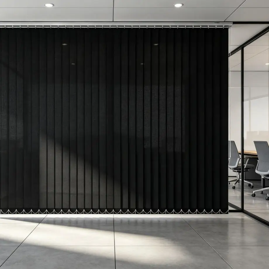 Modern French Windows Blackout Feature Design Motor Electric Roller Shades Vertical Blinds