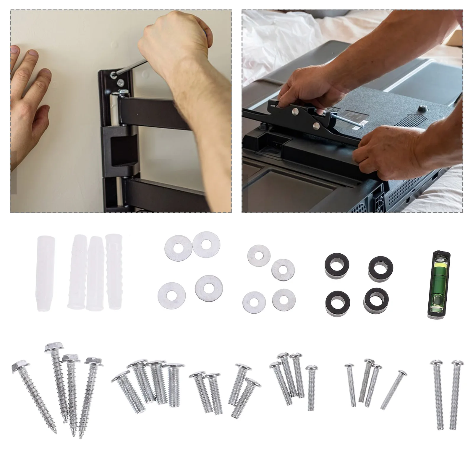 

1Set Mounting Screws Strong Iron Build Secure Fit for All Brackets Wall Mount Installation Hardware Kit Screws Mount Parts