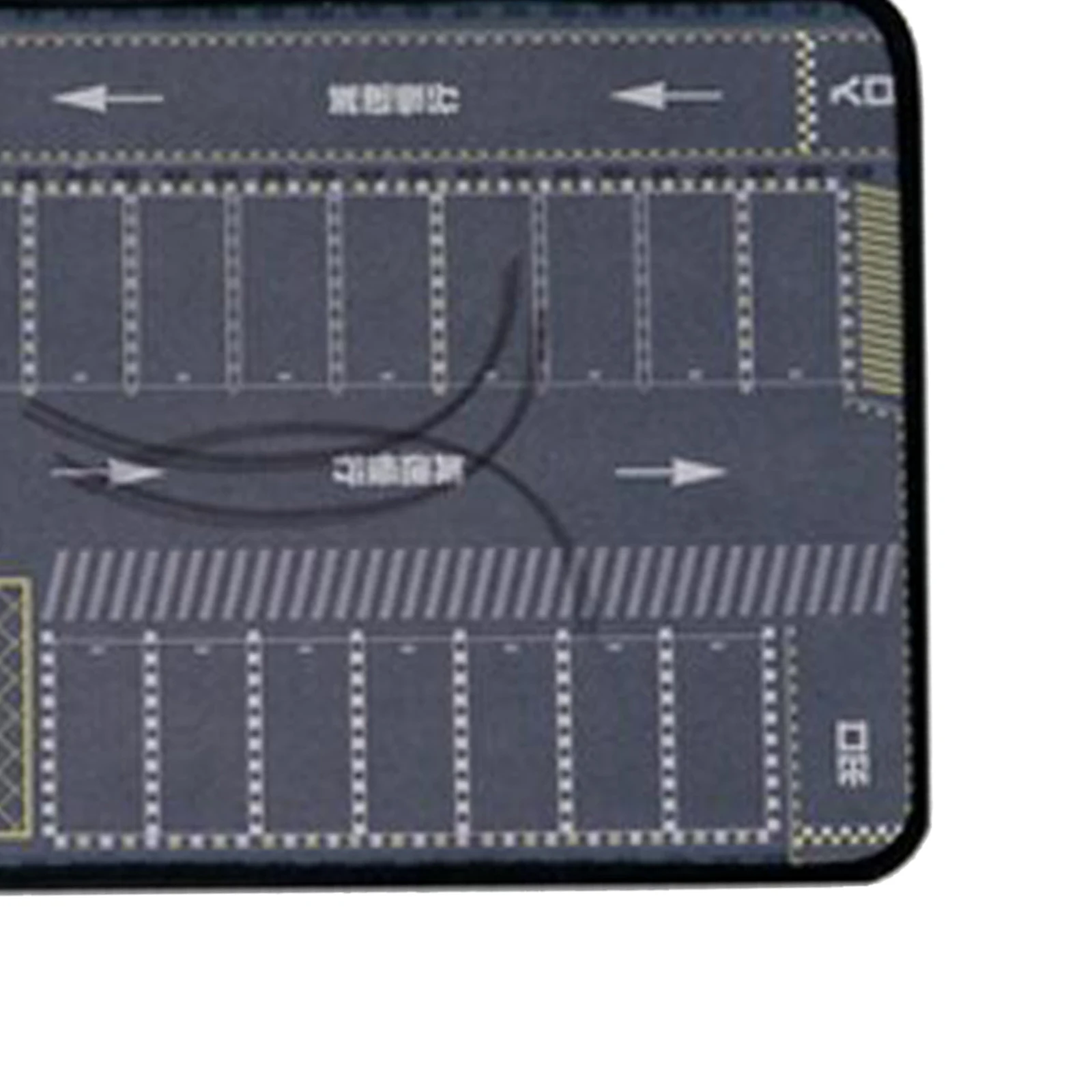1/64 Scale Parking Lot Mouse Pad Car Scene Mat for Diecast Car Model Layout Round Corner Mat