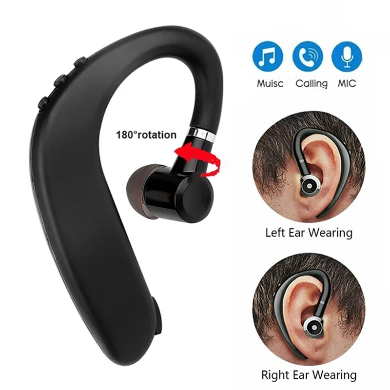 S109 TWS Wireless Earphones Mini Headphone Bluetooth 5.0 Ear-Hook Touch Control Business Headset Sports Earbuds for Smart Phone