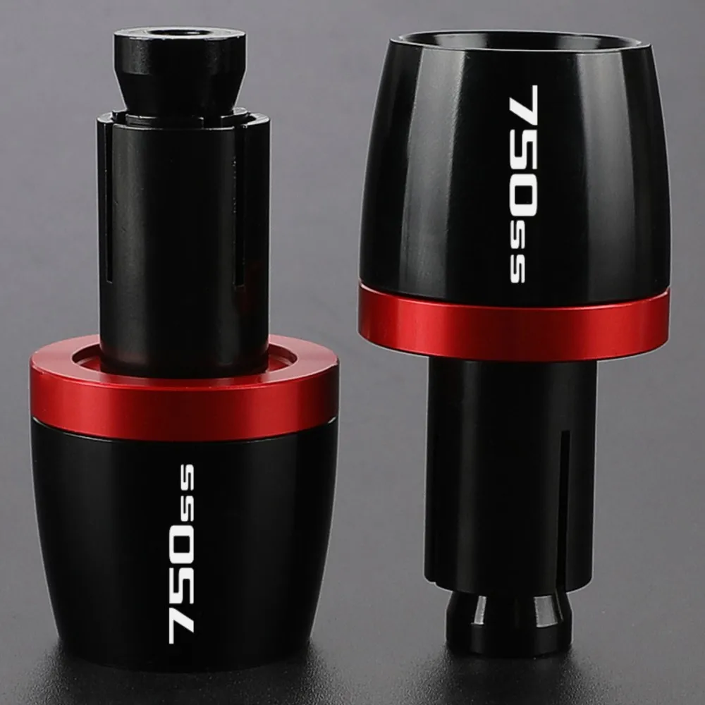 

Hand Grip Handlebar ends Cover For DUCATI 750SS 1999-2002 2001 2000 Universal 22MM Handle Bar End cnc 750 SS Anti Vibration Plug