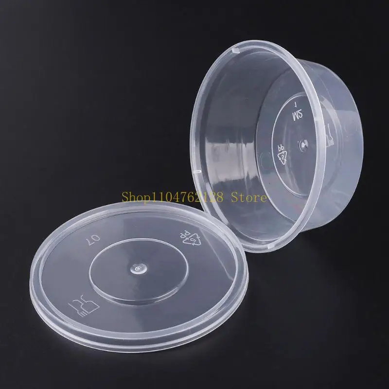 Taza plástico desechable para salsa, recipiente para Chutney con tapa, 10 Uds., mejor venta
