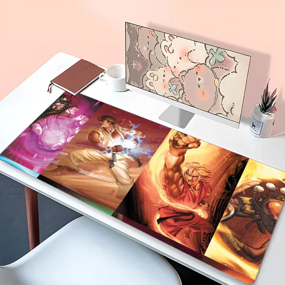 S-Street F-Fighter Mouse Mat Desk Mat With Pad Gaming Accessories Prime Gaming XXL Keyboard Pad