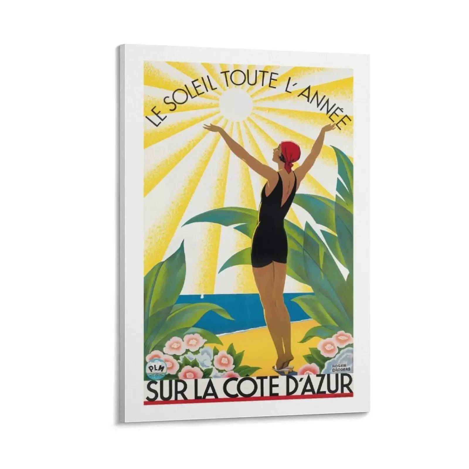 

1931 Sur La Cote D'Azur France Travel Poster Canvas Painting decorations for the room Wall posters Decoration bedroom