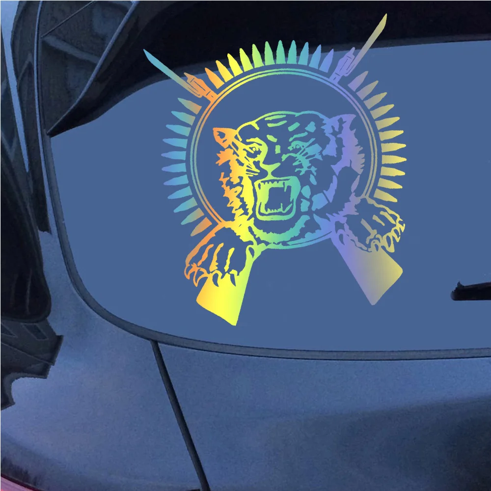 Tiger Cartoon Car Decals - Hunting Theme Funny Auto Stickers for Side Doors & Windows, Unique Car Accessories