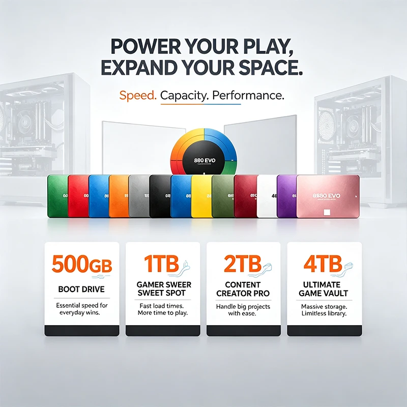 SD 880 EVO 2TB 250GB 1TB 500GB Solid State Disk Internal HDD Hard Drive SATA3 25 Inch Laptop PC Desktop