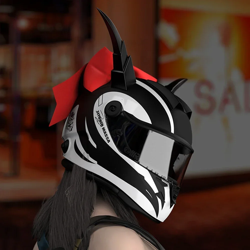 full face motorcycle helmet with horns 1Storm Modular Flip up Dual Visor Decorati 1Storm Helmet Make a statement with these Large Black Devil Horns Horns Black Riding Helmet Matte