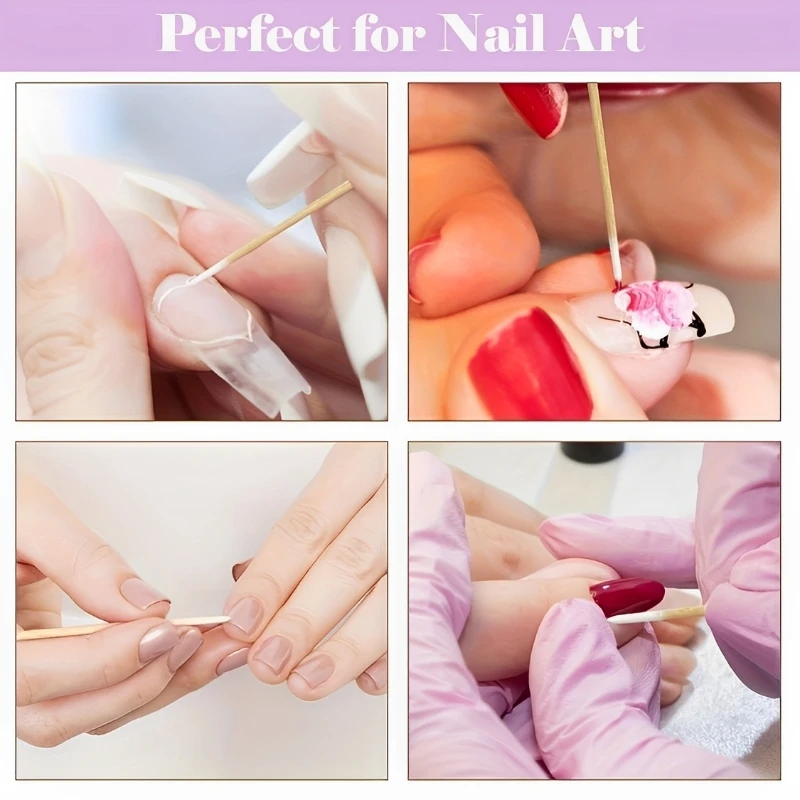 100/200/500 قطعة مسحات قطنية خشبية للاستعمال مرة واحدة طرف مزدوج الجوانب أعواد خشبية إزالة الغراء أداة ماكياج عصا نظيفة لاش ملحقاتها