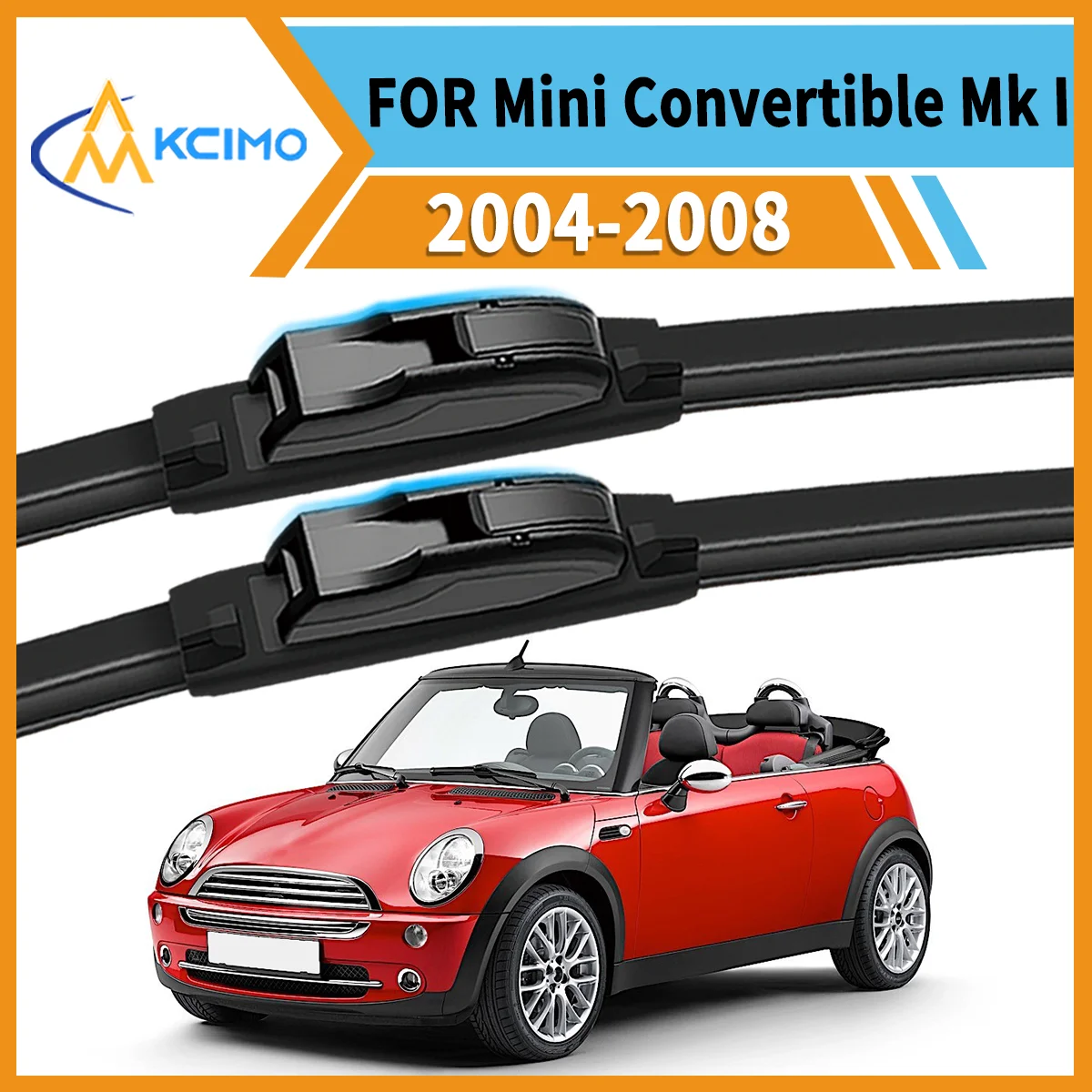 

2PCS Car Front Wiper Blades for Mini Convertible Mk I R52 2004-2008 Crystal Clear Visibility & Enhanced Driving Safety