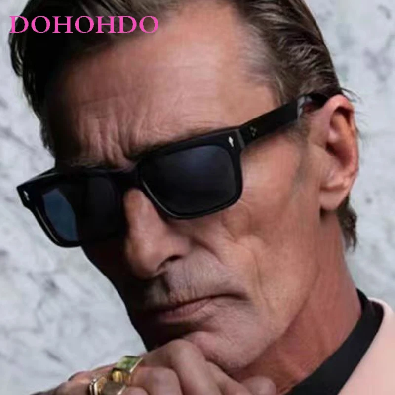 

Fashion Designer Rivets Square Sunglasses Retro Classic Men Women Sunglasses Summer Traveling Fishing Shades Female Lentes UV400