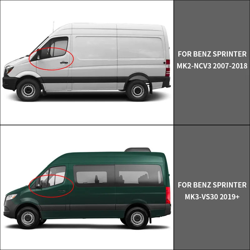 For Benz Sprinter NCV3 VS30 2007-2019+ Car Window Visor Awning Shelters Windshield Side Window Rain Sun Shade Auto Accessories