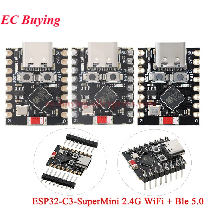 1Pc-10pcs ESP32-C3-SuperMini Development Board ESP32C3 Wi-Fi Wireless 2.4G WiFi Ble Programming Learning Controller Core Module