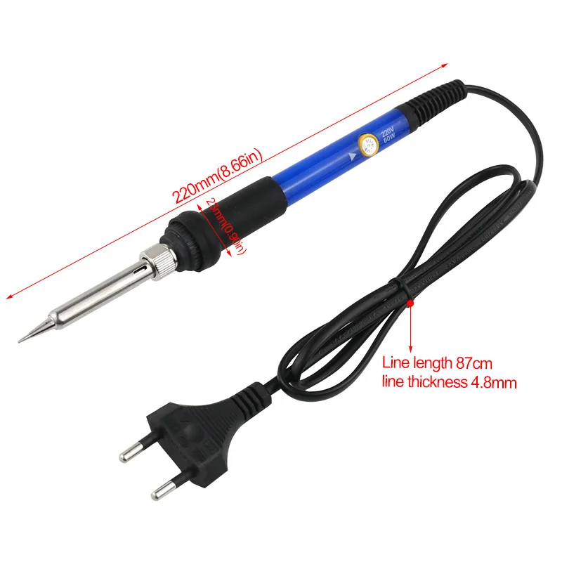 温度調節可能な電気はんだごて,はんだ付けツール,電気ヒーター,修理,220v,60w,eu,us,bsプラグ,ベストセラー