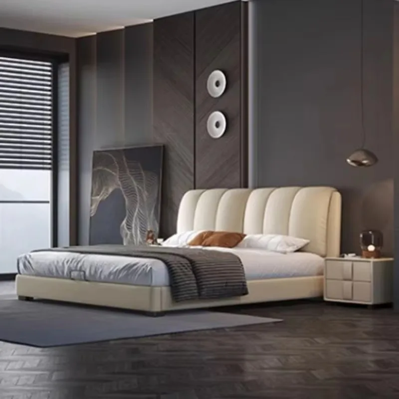 Master Master Luxury Modern Double Bed Frame High End Queen King Size Aesthetic Bed Frame White Nordic Wood Camas Matrimonial Furniture - Aliexpress Deal
